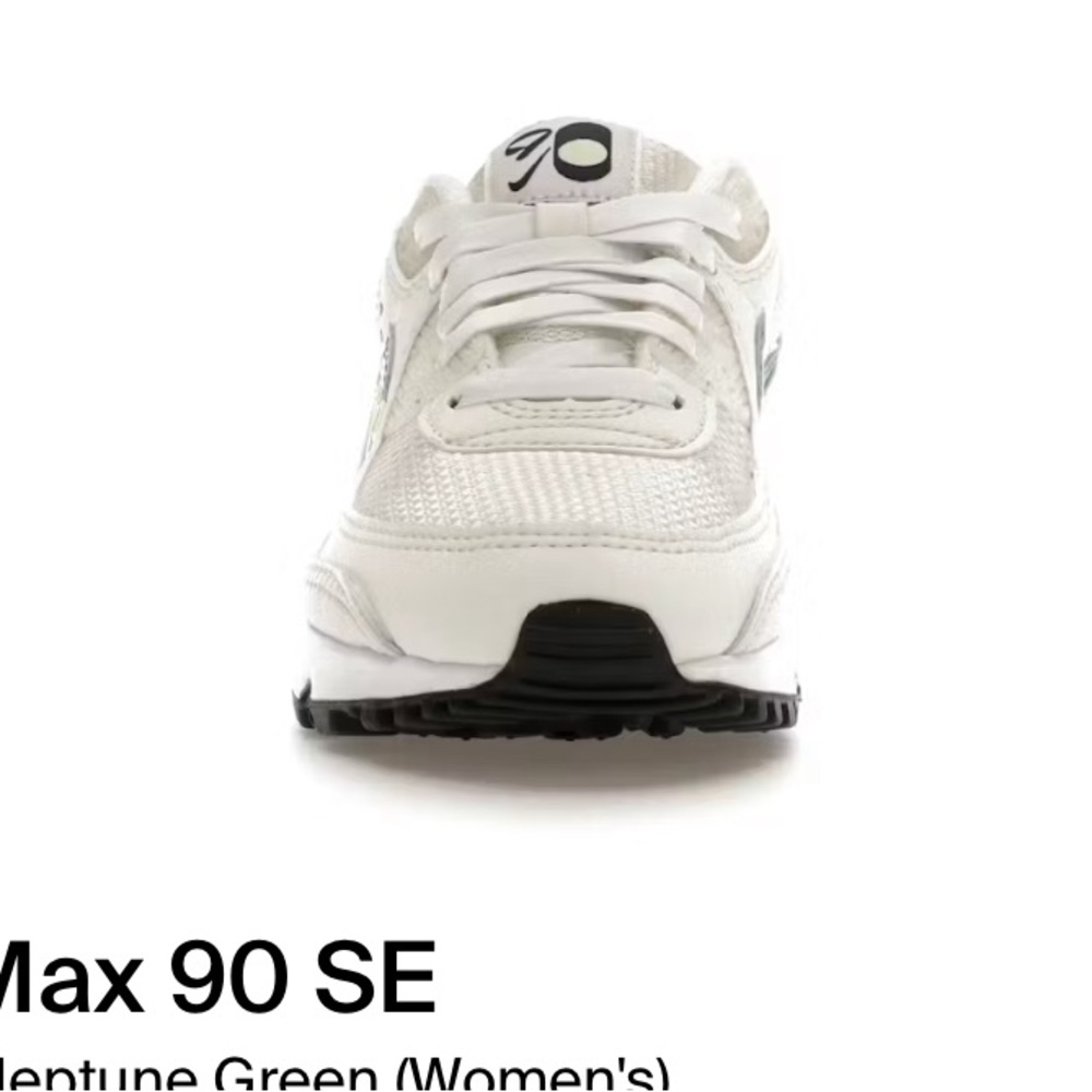 Nike Air Max 90 SE Women's Sneakers - White and Green with OG box $FIRM$ - Picture 5 of 9
